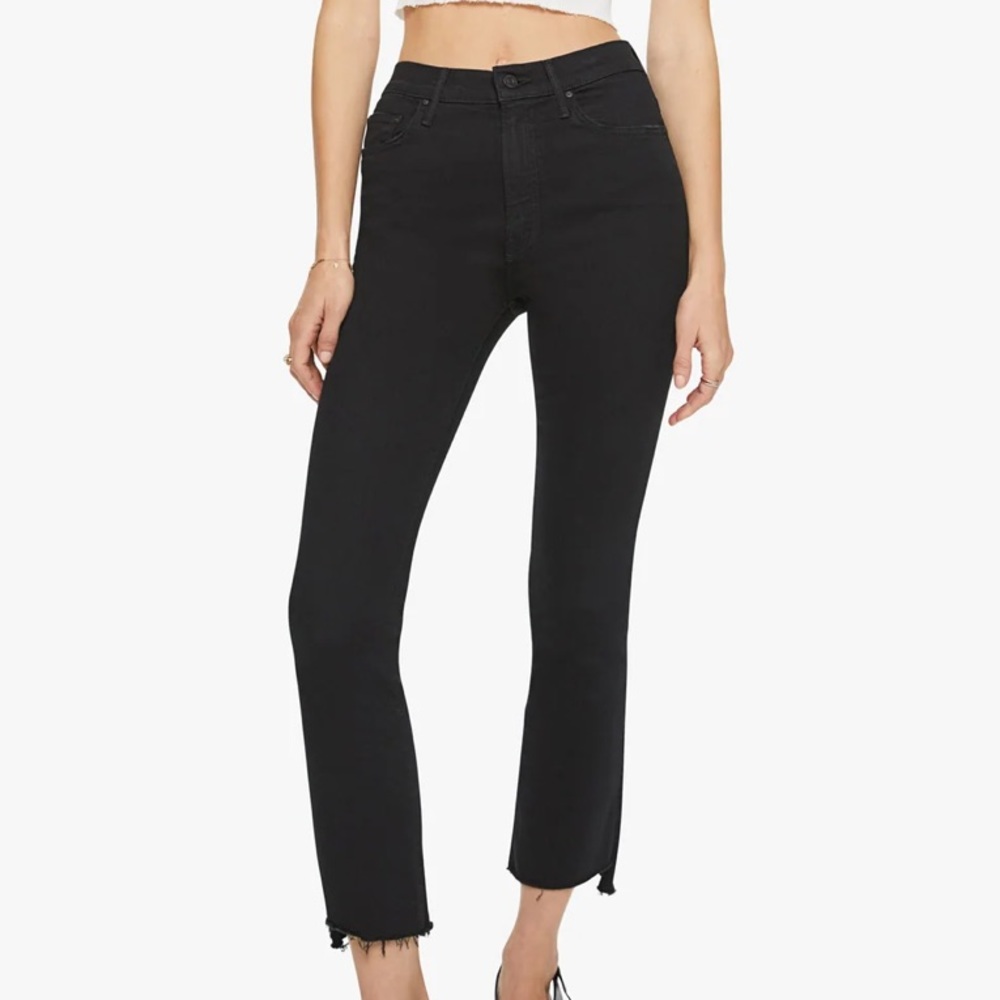 MOTHER Black Ankle & Cropped Jeans